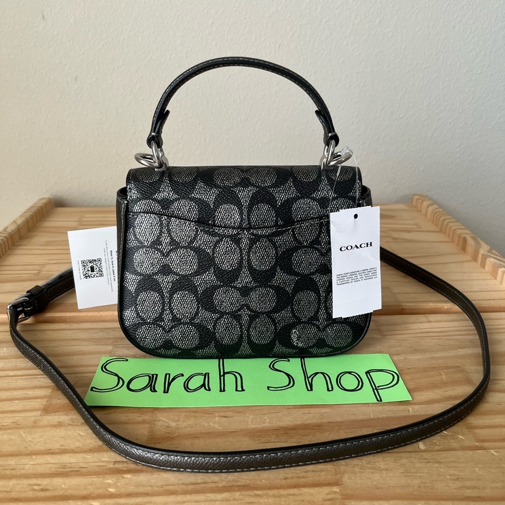 ✅Coach Lysa Top Handle Bag in Metallic Signature - Picture 3 of 15